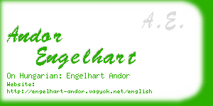 andor engelhart business card